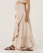 Laila Maternity Skirt - Beige
