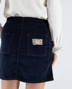 Jupe velours de maternité Bonnie marine