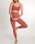 Legging de maternité zoé terracotta, cache cœur
