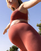 Legging de maternité zoé terracotta, cache cœur