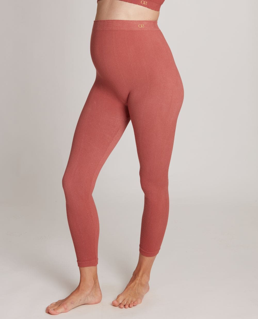 Legging de maternité zoé terracotta, cache cœur