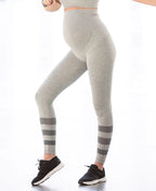 Legging de sport et grossesse woma gris, cache cœur