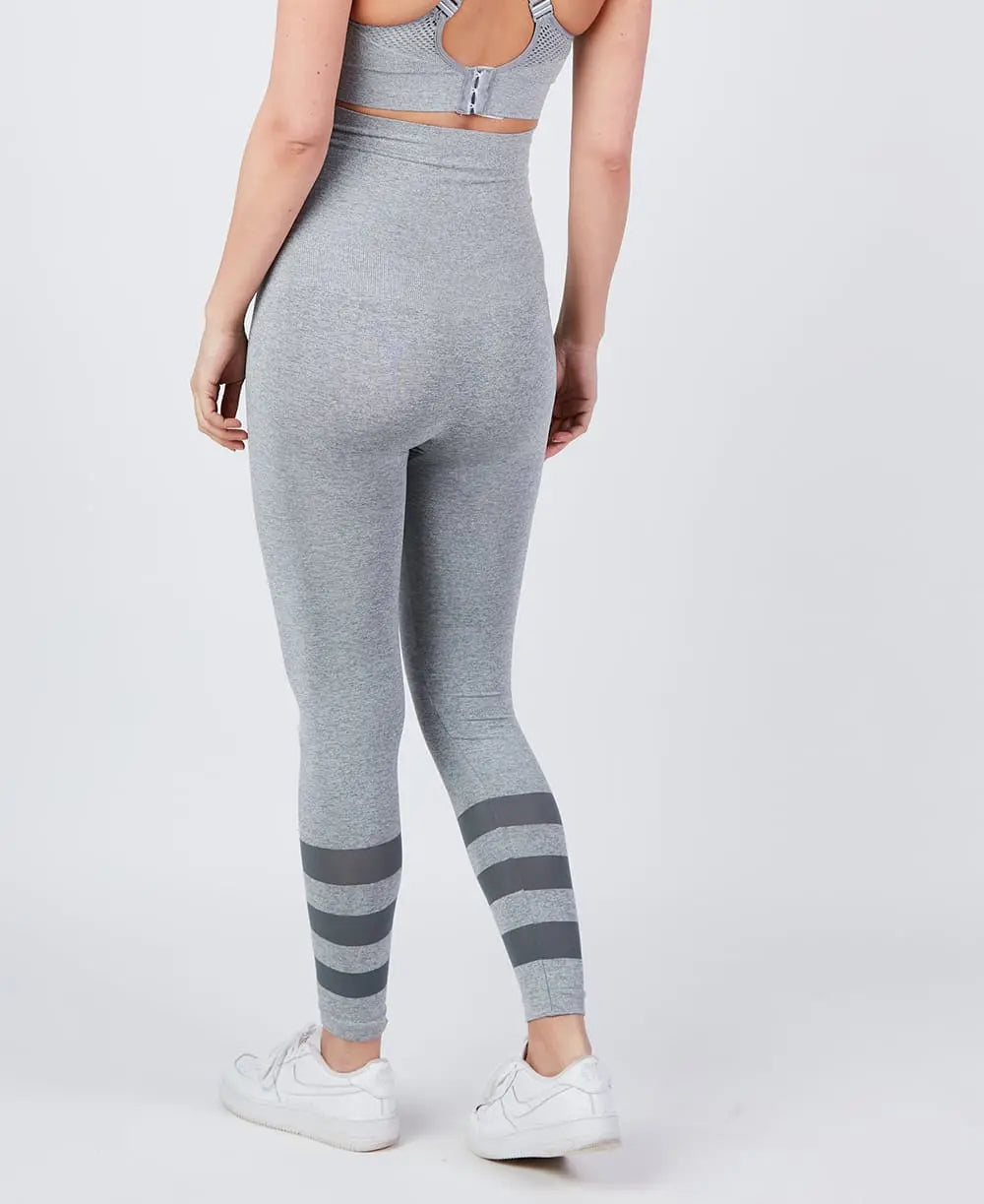 Legging de sport et grossesse woma gris, cache cœur