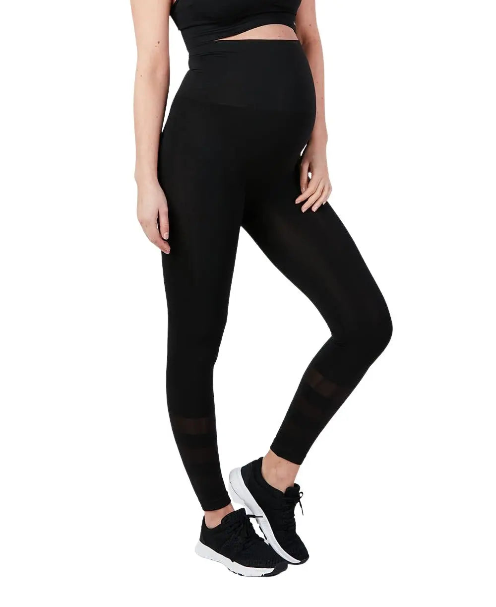 Legging de sport et grossesse woma noir, cache cœur