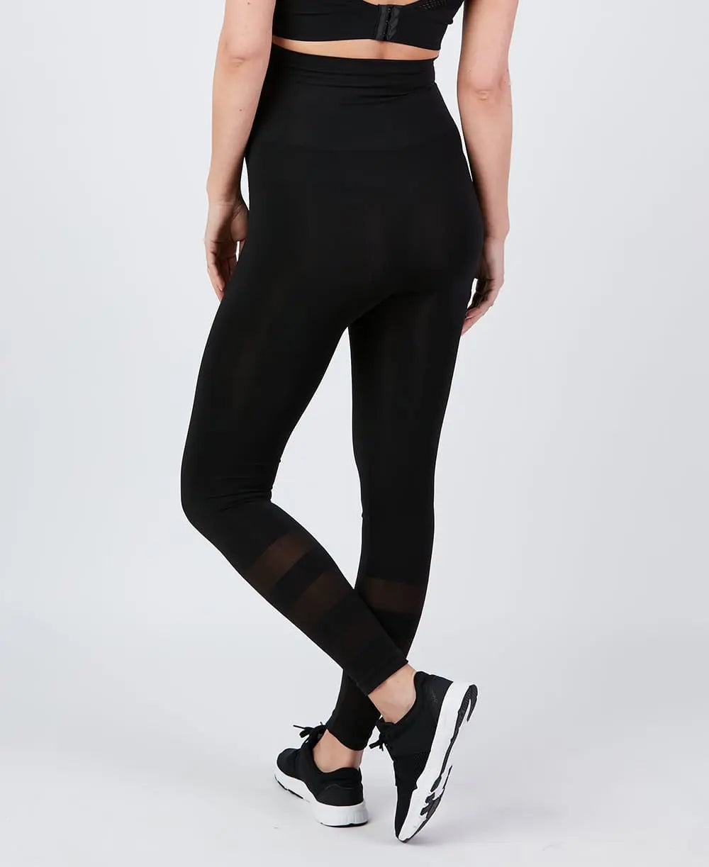 Legging de sport et grossesse woma noir, cache cœur