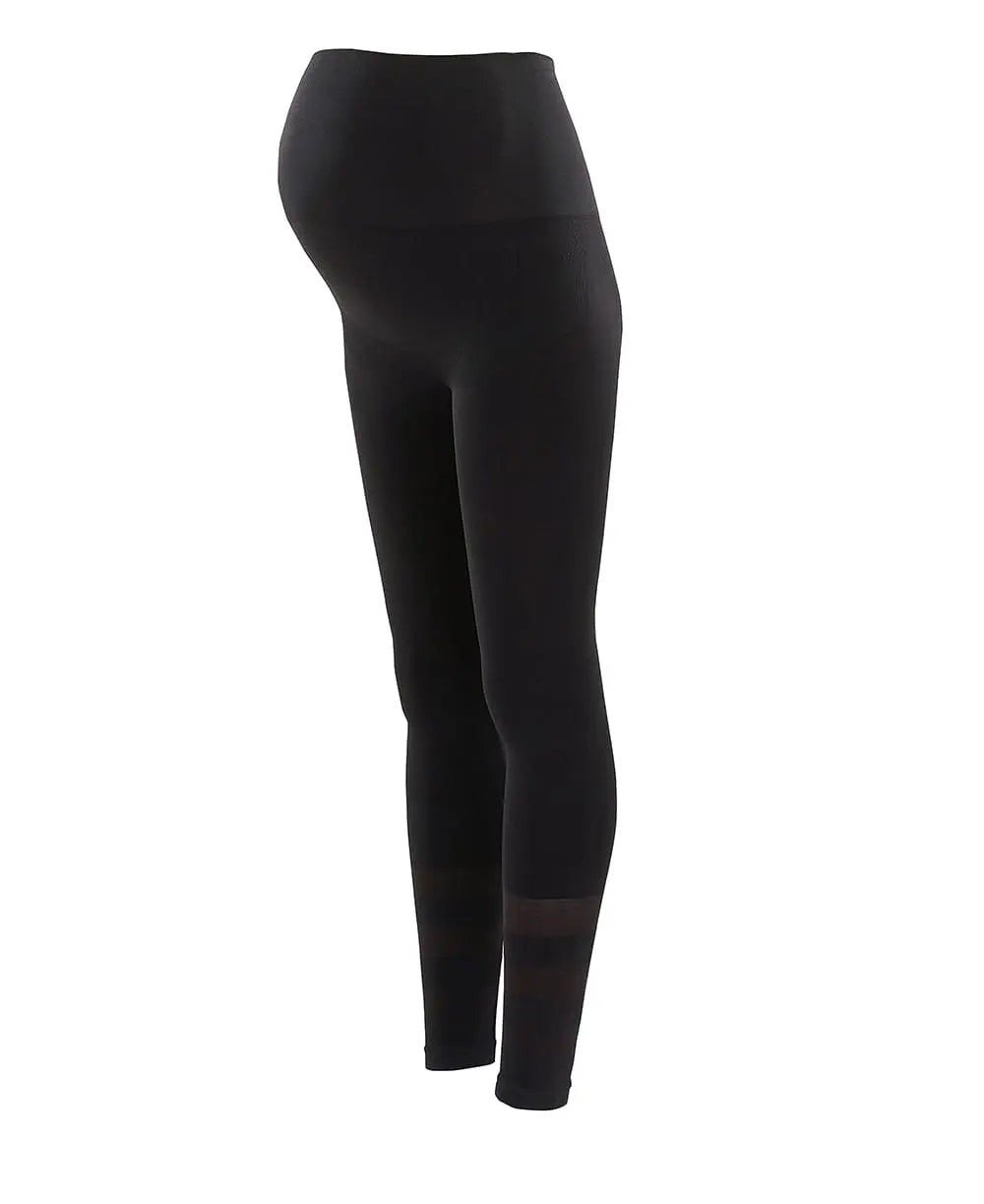 Legging de sport et grossesse woma noir, cache cœur
