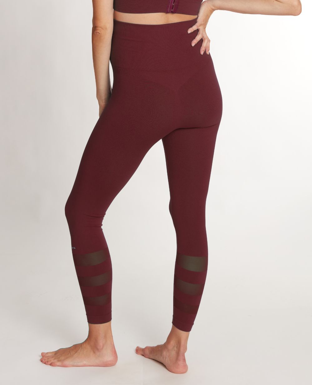 Legging de sport et de grossesse Woma - Prune