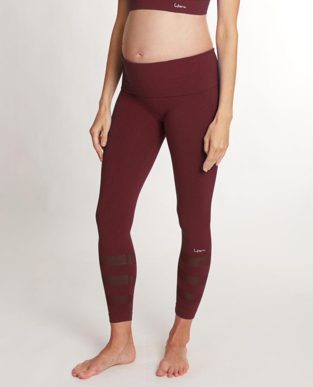 Legging de sport et de grossesse Woma - Prune