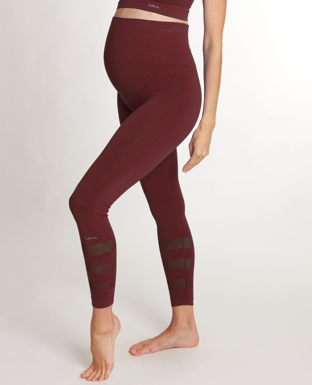 Legging de sport et de grossesse Woma - Prune