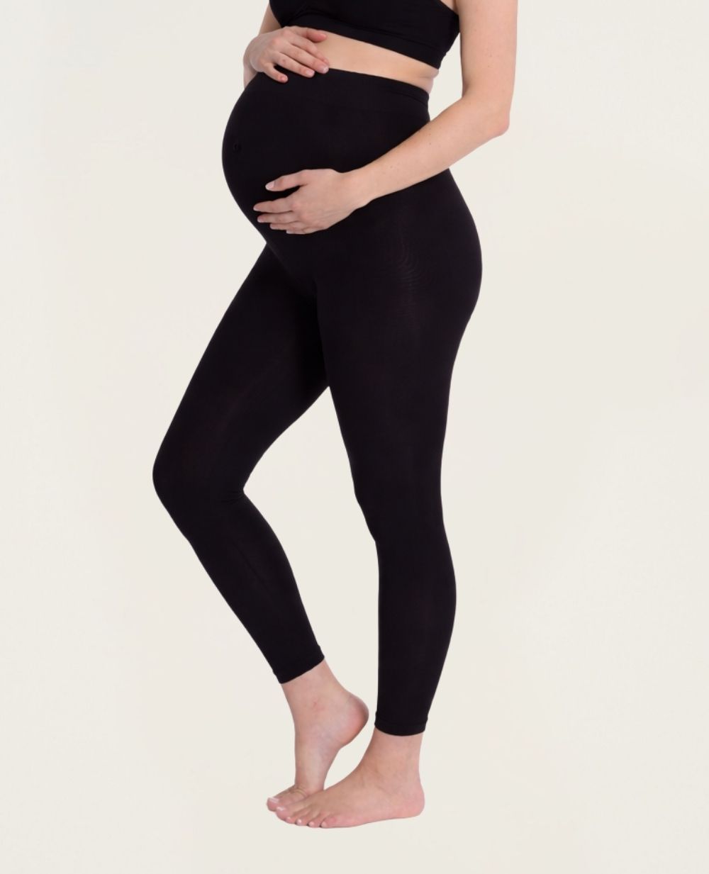 Leggings de grossesse sans couture Essentiel - Noir