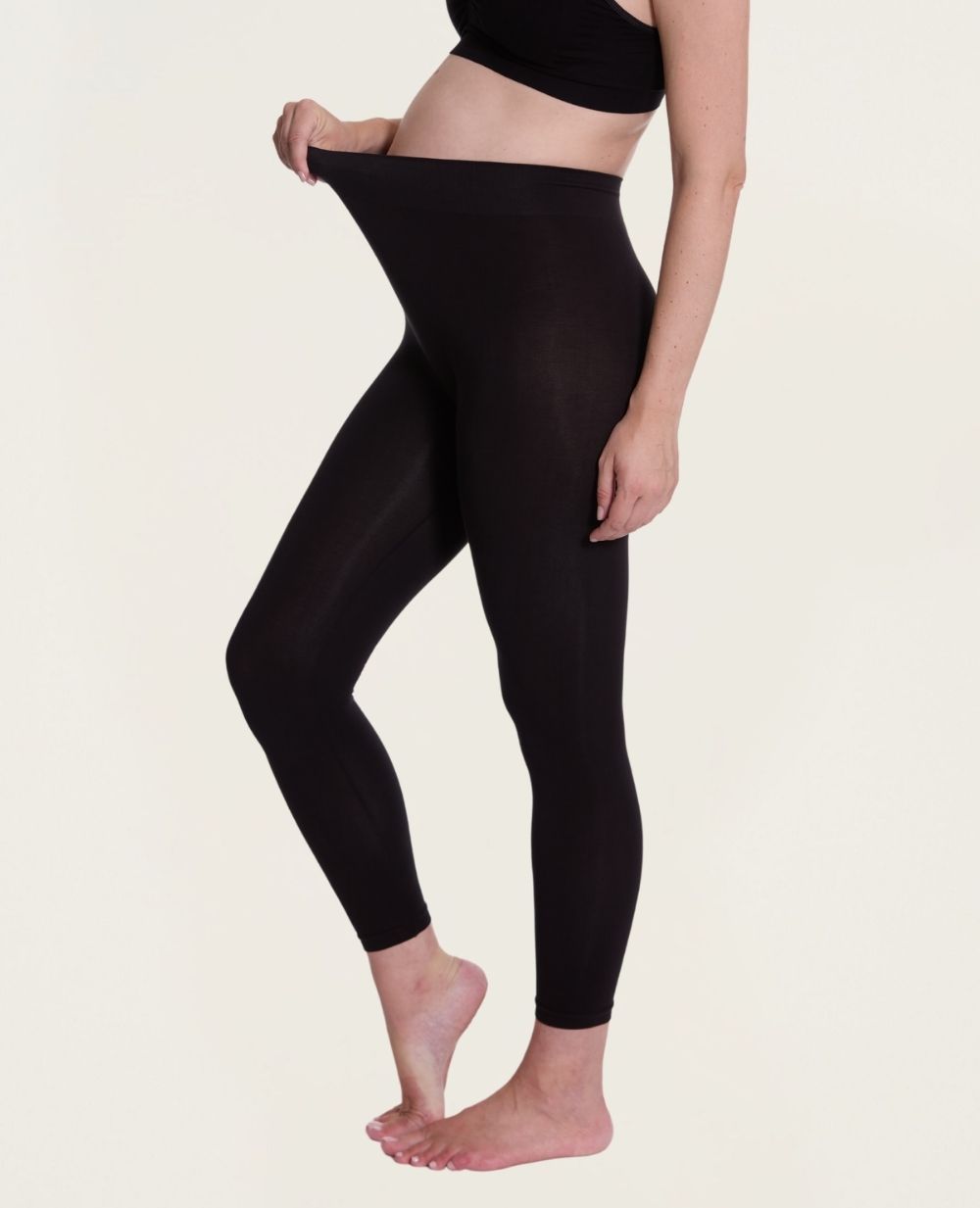 Leggings de grossesse sans couture Essentiel - Noir