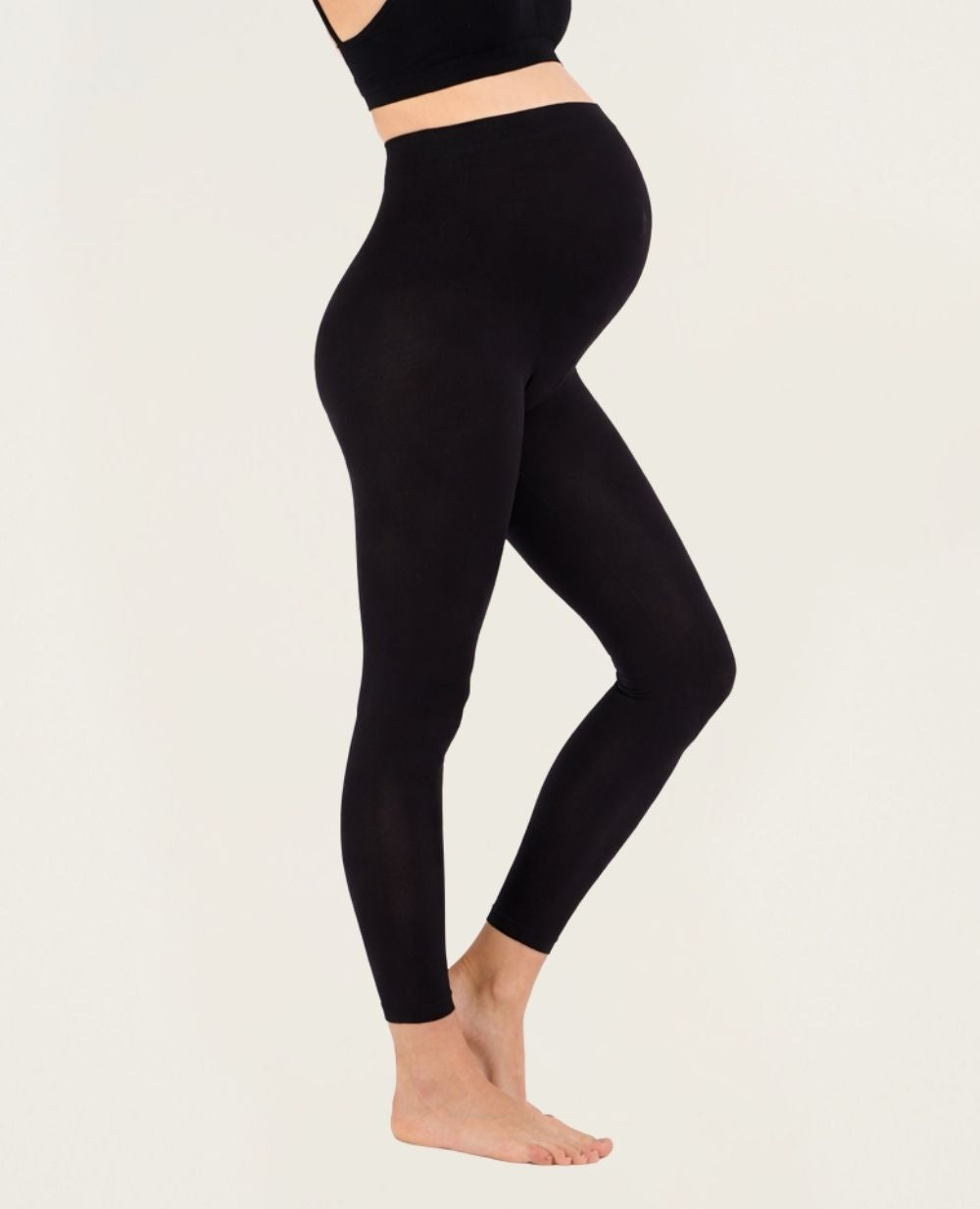 Leggings de grossesse sans couture Essentiel - Noir