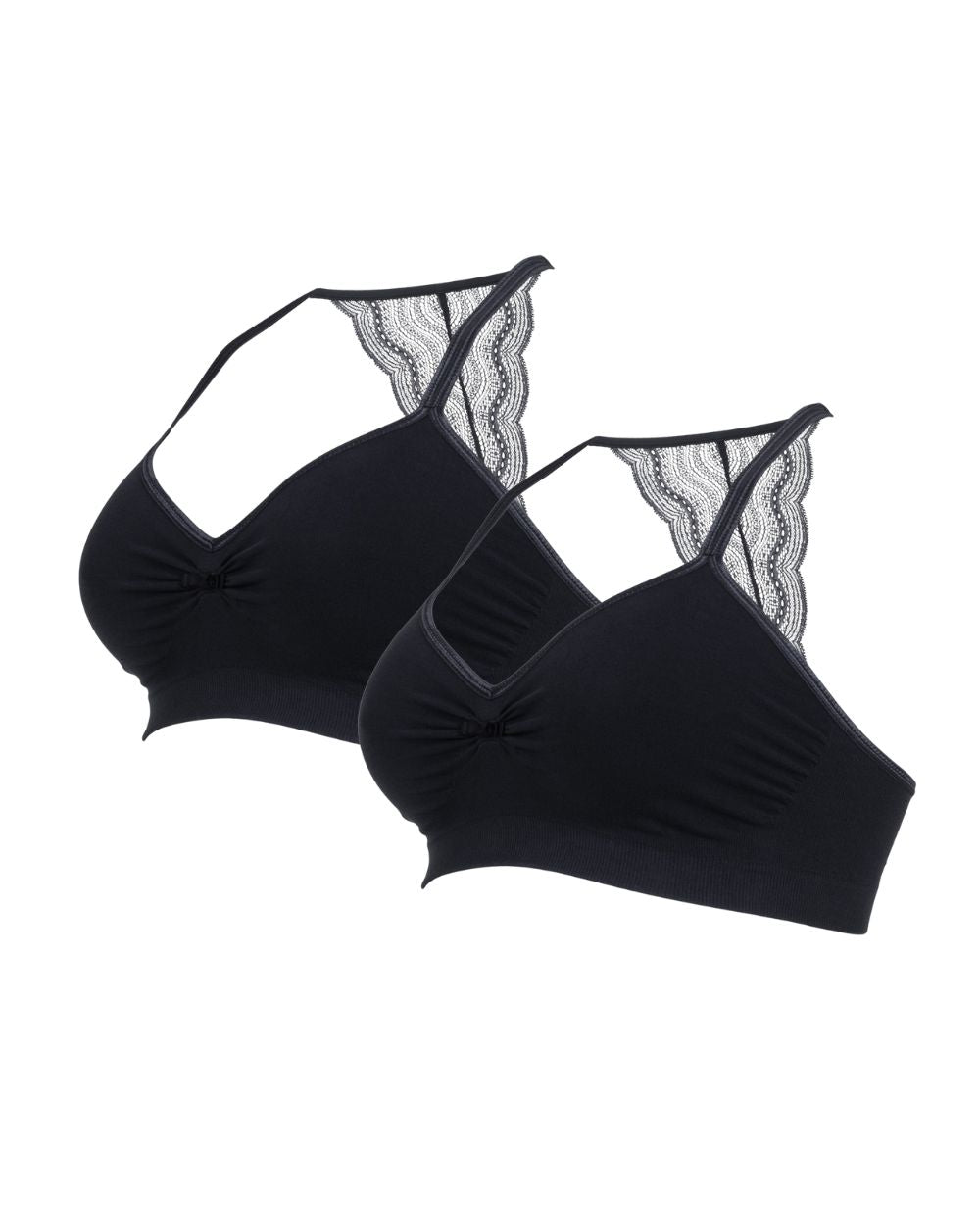 Set di 2 reggiseni premaman e per l'allattamento Serenity - Nero