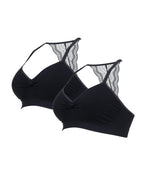 Set di 2 reggiseni premaman e per l'allattamento Serenity - Nero