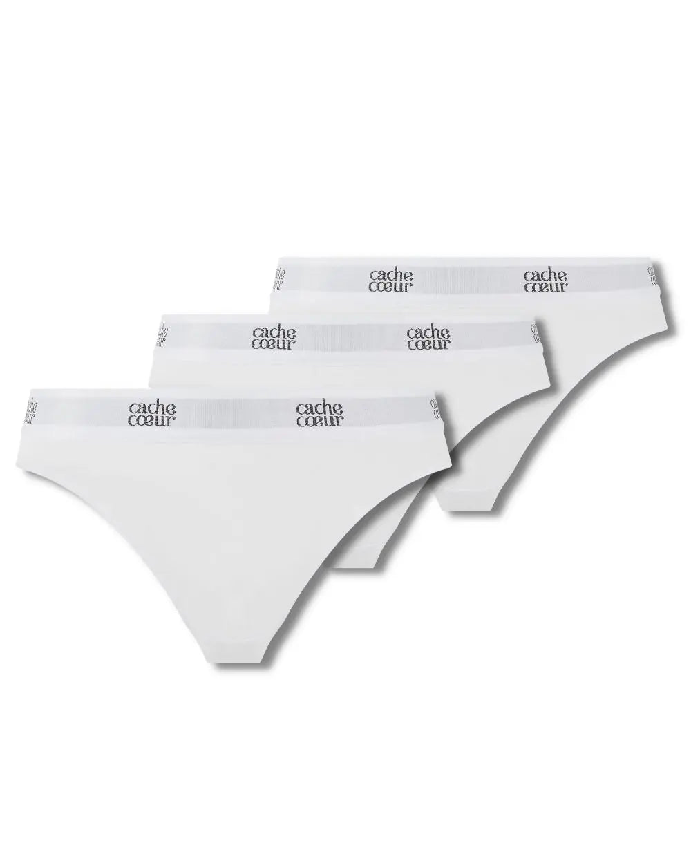 Set di 3 slip a vita bassa Life - Bianco
