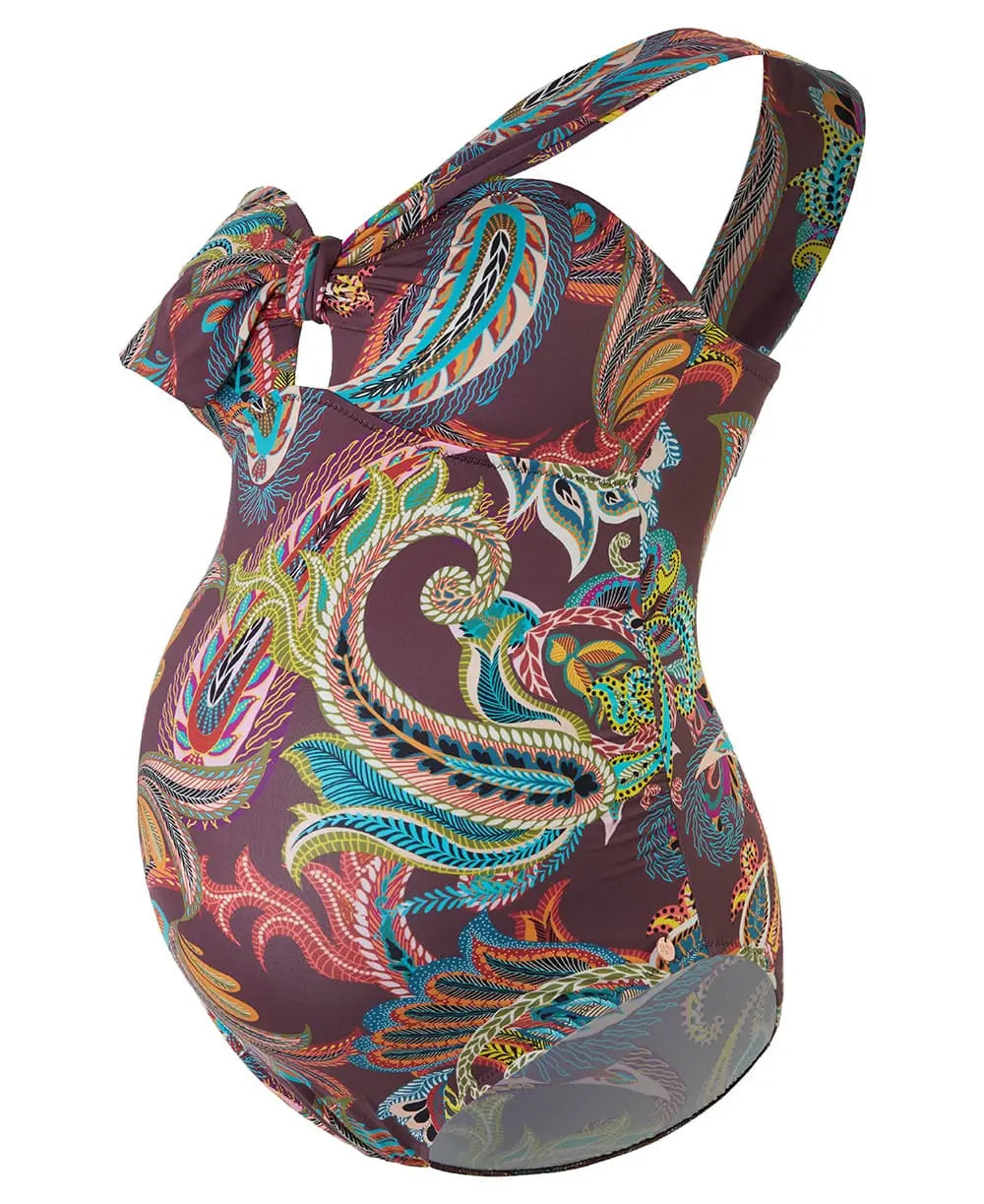 Maillot de bain grossesse bandana, cache cœur