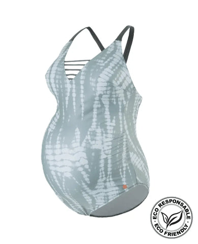 Maillot de bain femme enceinte en fibres recyclées Cayman