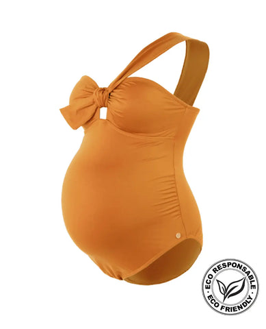 Maillot de bain femme enceinte en fibres recyclées