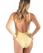 Maillot de bain grossesse ocean beach jaune, cache cœur