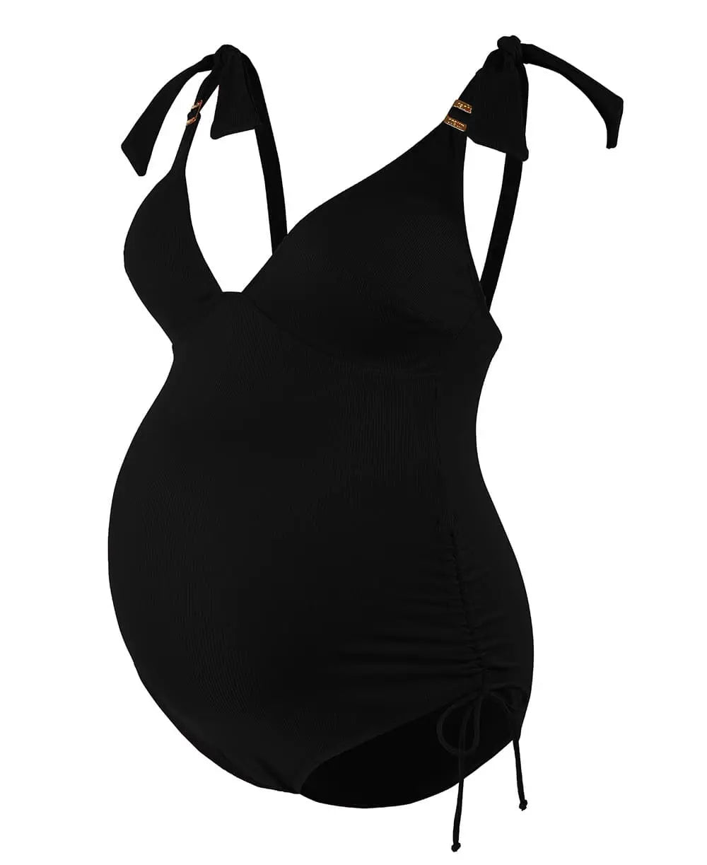 Maillot de bain grossesse porto vecchio noir, cache cœur