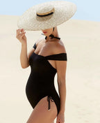Maillot de bain grossesse toscane noir, cache cœur