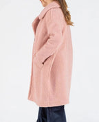 Manteau long de maternité et portage léonie rose, cache cœur