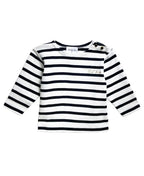 Marinière bébé morgat blanc coton bio - made in france,