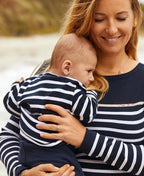 Marinière BÉBÉ Morgat marine coton bio - Made in France