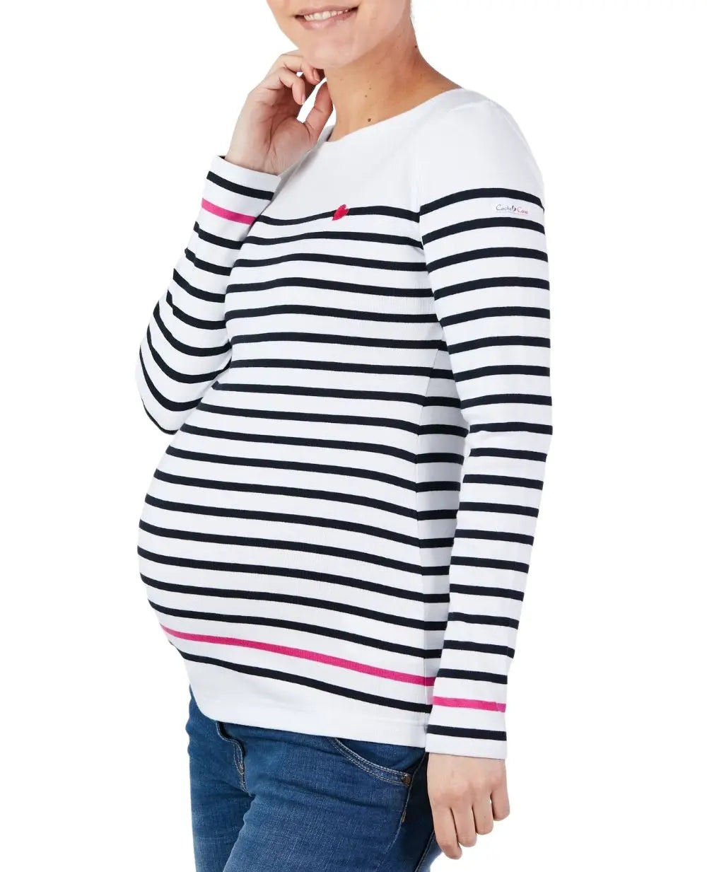 Marinière de grossesse blanc et marine brest - made in