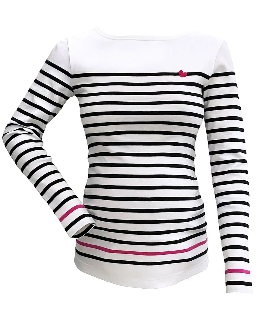 Marinière de grossesse blanc et marine brest - made in