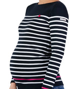 Marinière de grossesse marine et blanc brest - made in