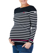 Marinière de grossesse marine et blanc brest - made in