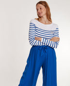 Maglia premaman e allattamento Benodet - Bianco/Blu