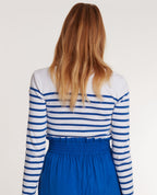 Maglia premaman e allattamento Benodet - Bianco/Blu