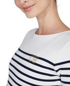 Maglia premaman e per l'allattamento Benodet - Bianco/Blu marino