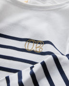Maglia premaman e per l'allattamento Benodet - Bianco/Blu marino