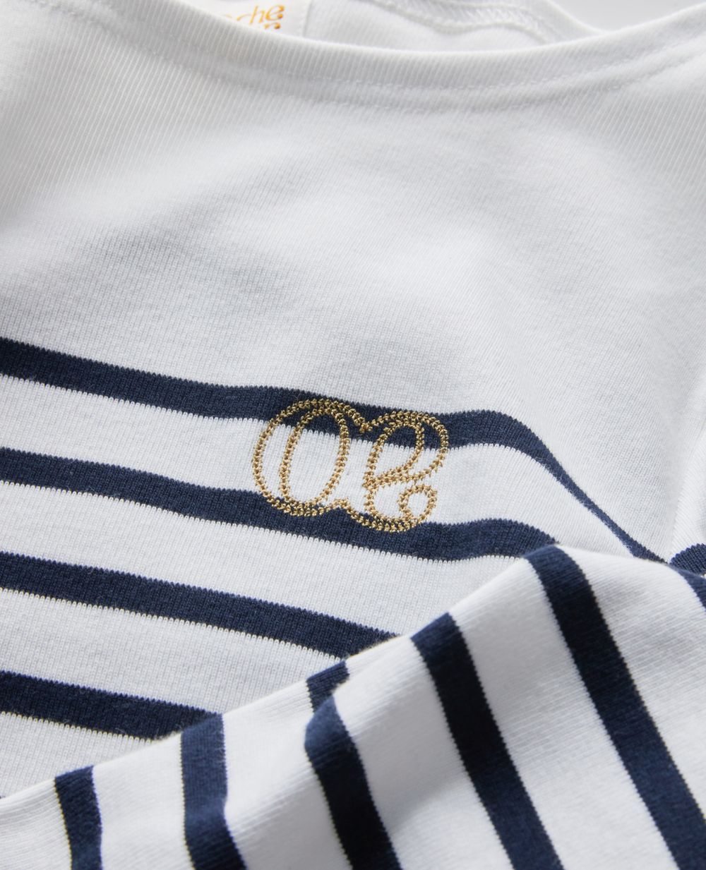 Maglia premaman e per l'allattamento Benodet - Bianco/Blu marino