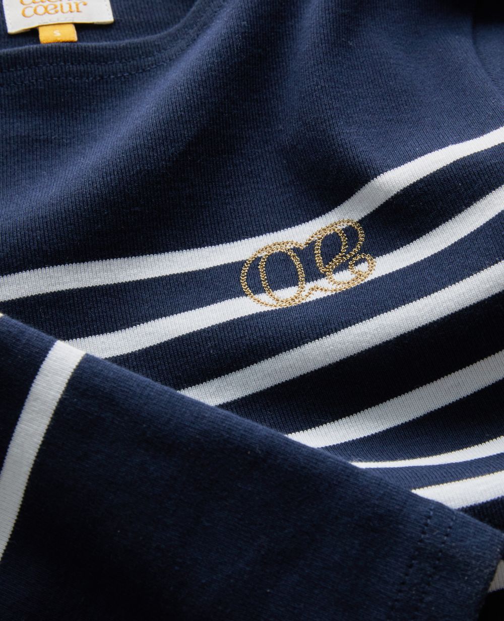 Maglia premaman e allattamento stile marinaio Benodet - Blu marino/Bianco