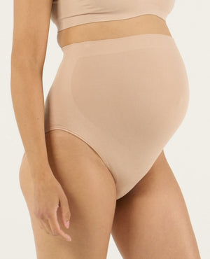 Essentiel seamless maternity maxi brief – Beige