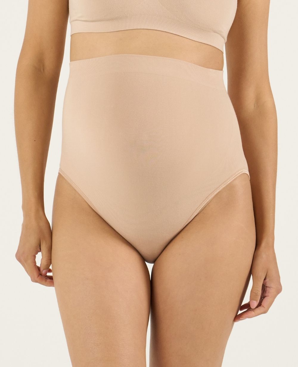 Maxi culotte de grossesse sans couture Essentiel - Beige