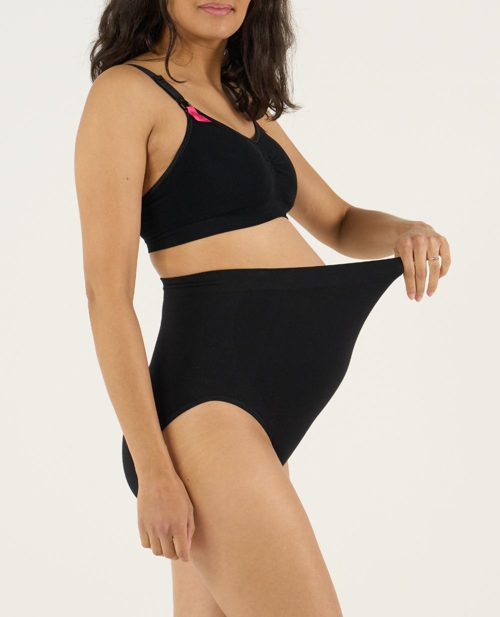 Maxi culotte de grossesse sans couture Essentiel - Noir