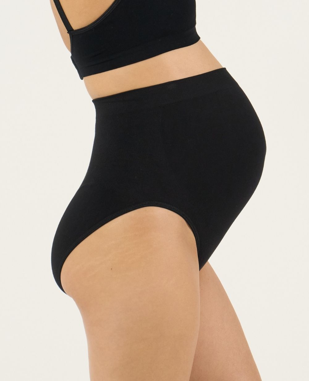 Maxi culotte de grossesse sans couture Essentiel - Noir