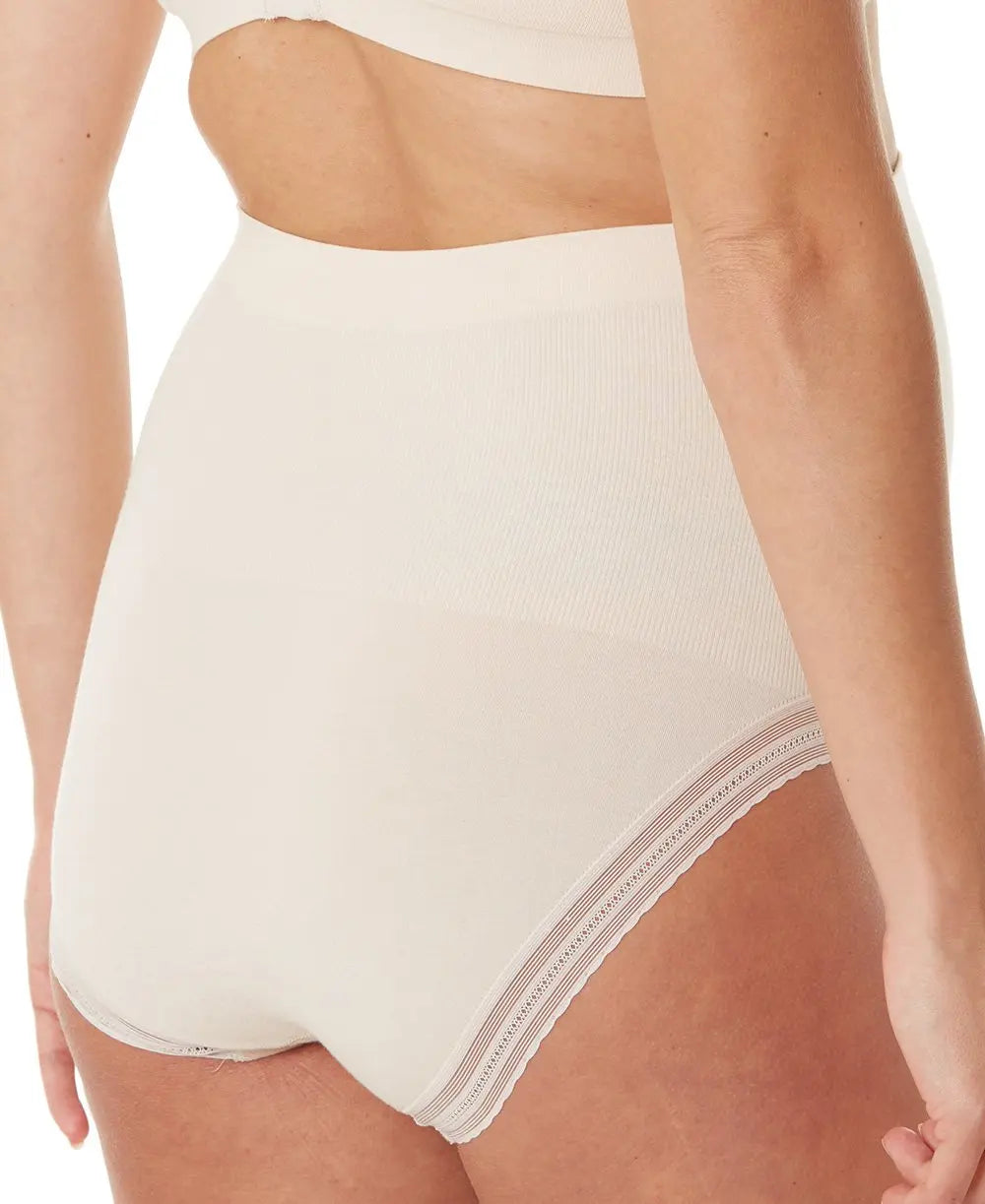 Maxi culotte de grossesse sans couture milk blush, cache