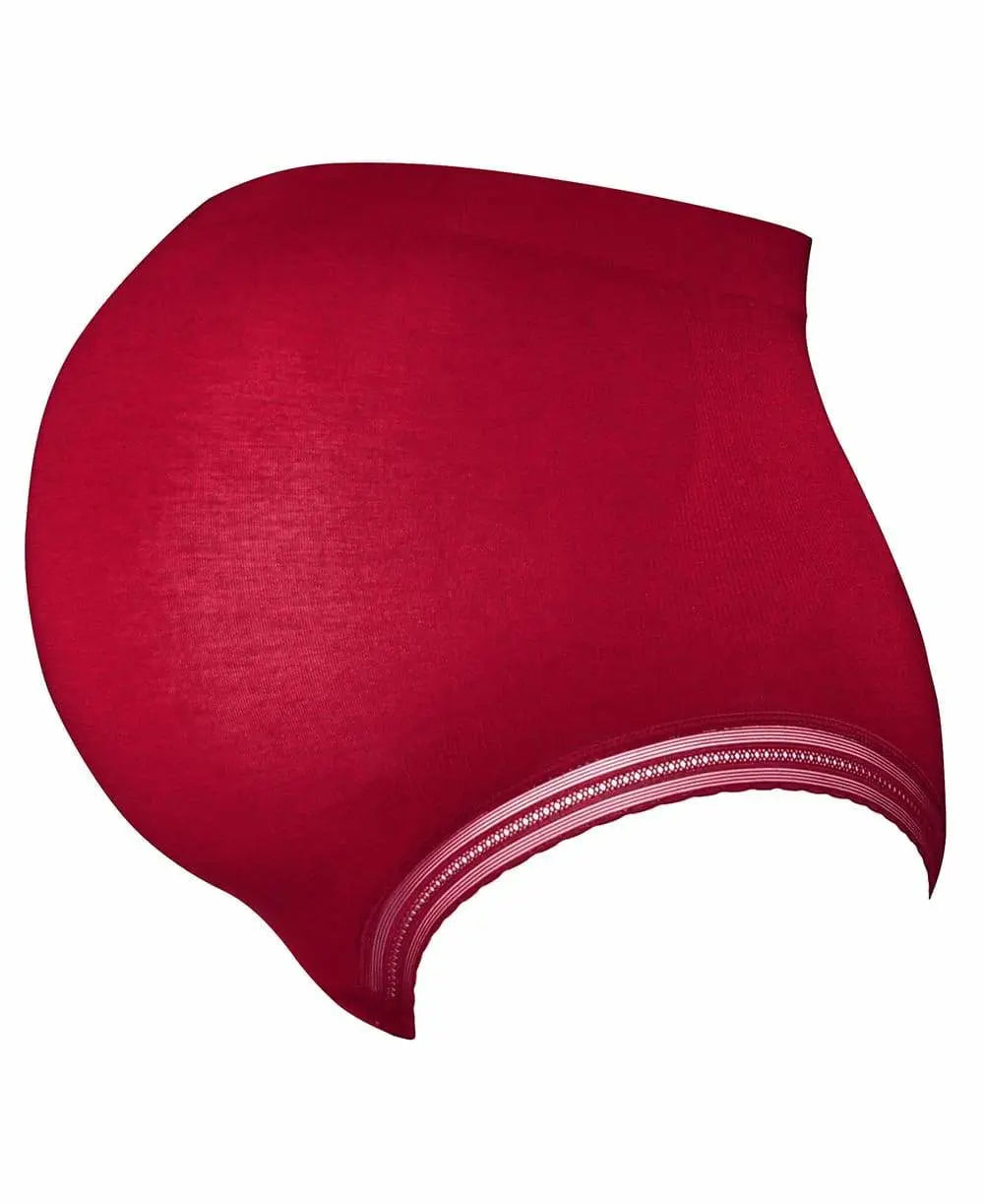 Maxi culotte de grossesse sans couture milk bordeaux, cache