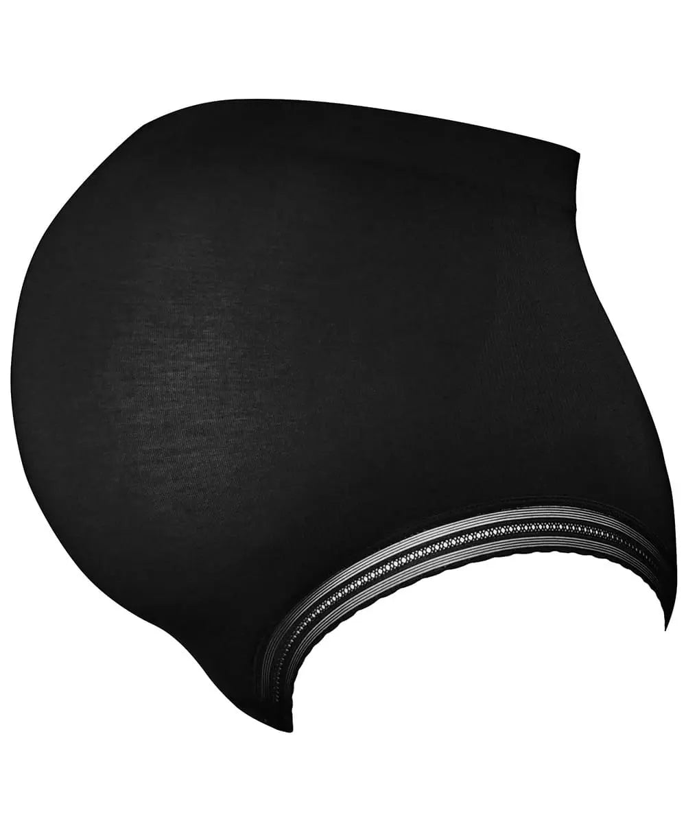 Maxi culotte de grossesse sans couture milk noir, cache cœur