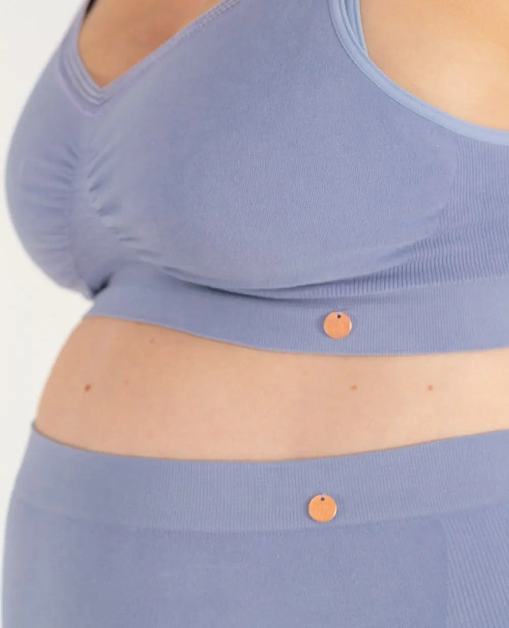 Maxi culotte de grossesse sans couture organic bleuet,