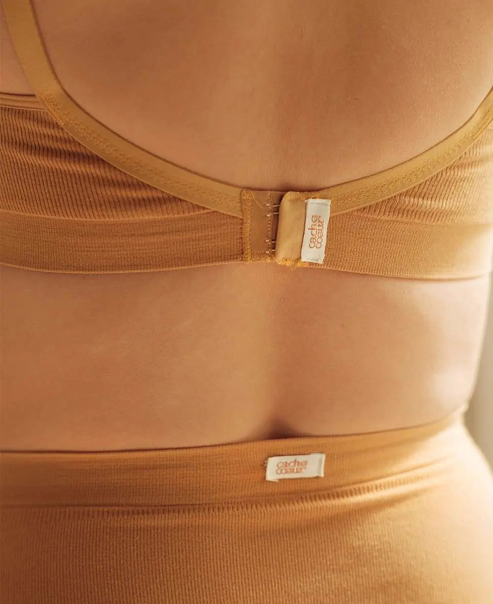 Maxi culotte de grossesse sans couture organic cumin, cache