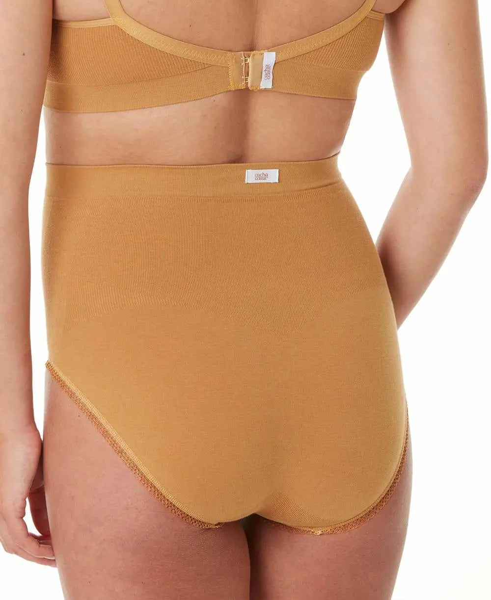 Maxi culotte de grossesse sans couture organic cumin, cache