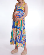 Maxi robe smock Naiade - Multico
