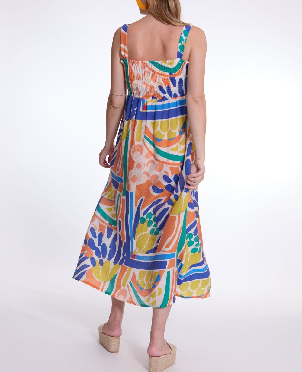 Maxi robe smock Naiade - Multico